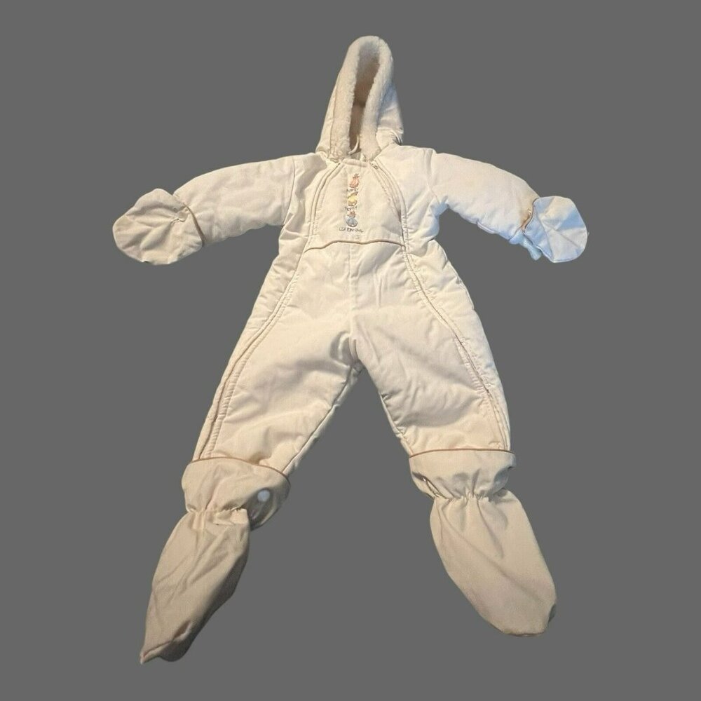 "Beatrix Potter" Peter Rabbit Vintage Infant Baby Snow Suit by Quiltex Beige